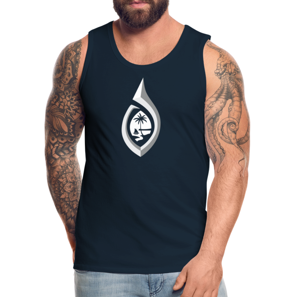 Guam Tribal Hook Men’s Premium Tank - deep navy