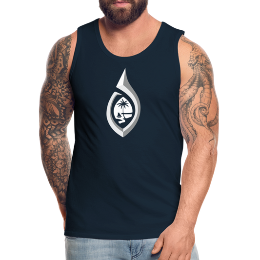 Guam Tribal Hook Men’s Premium Tank - deep navy