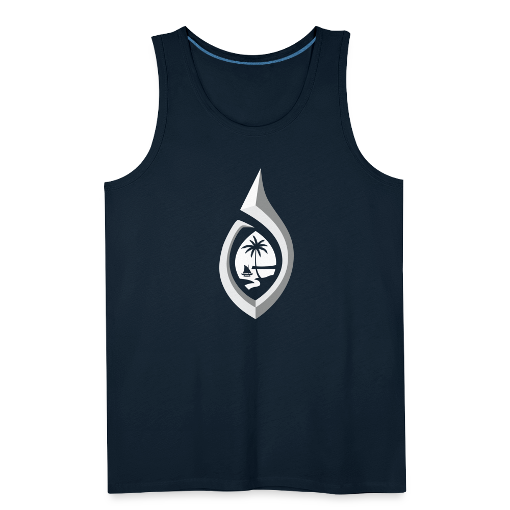 Guam Tribal Hook Men’s Premium Tank - deep navy