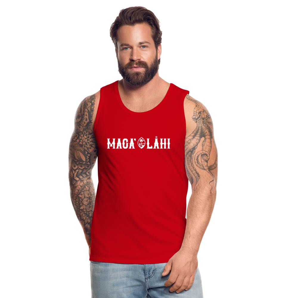 Maga' Lahi Guam Men’s Premium Tank - red