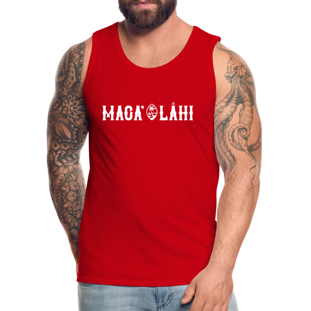 Maga' Lahi Guam Men’s Premium Tank - red