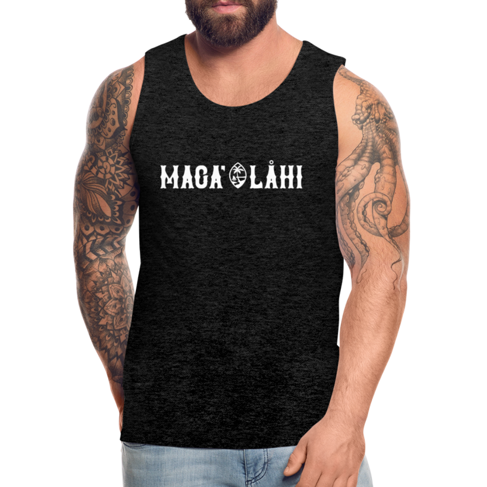 Maga' Lahi Guam Men’s Premium Tank - charcoal grey
