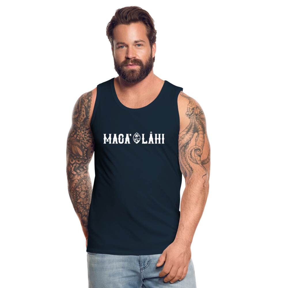 Maga' Lahi Guam Men’s Premium Tank - deep navy