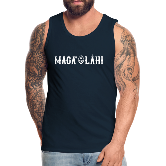 Maga' Lahi Guam Men’s Premium Tank - deep navy
