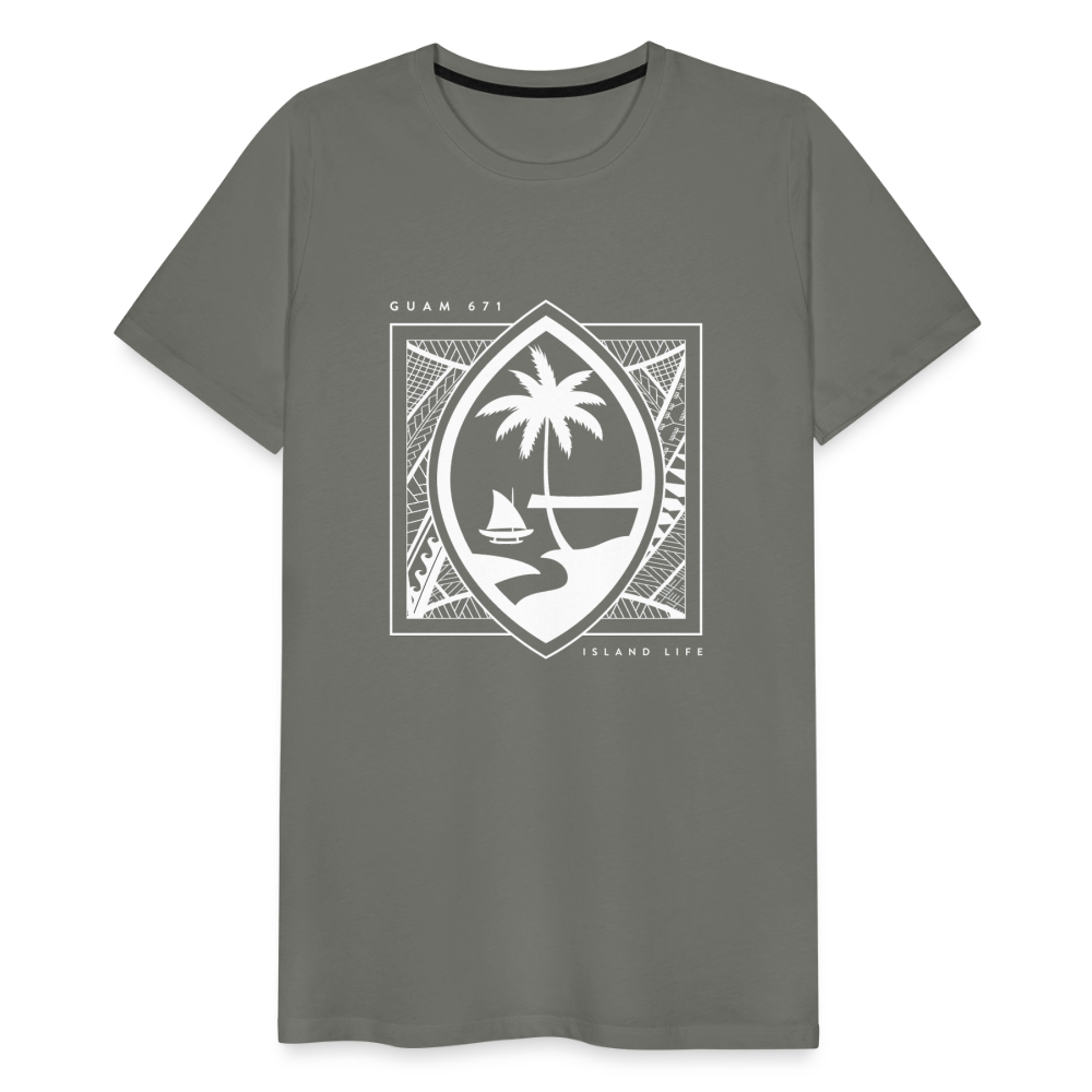 Guahan Tribal Seal Men's Premium T-Shirt - asphalt gray