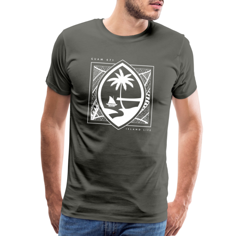 Guahan Tribal Seal Men's Premium T-Shirt - asphalt gray