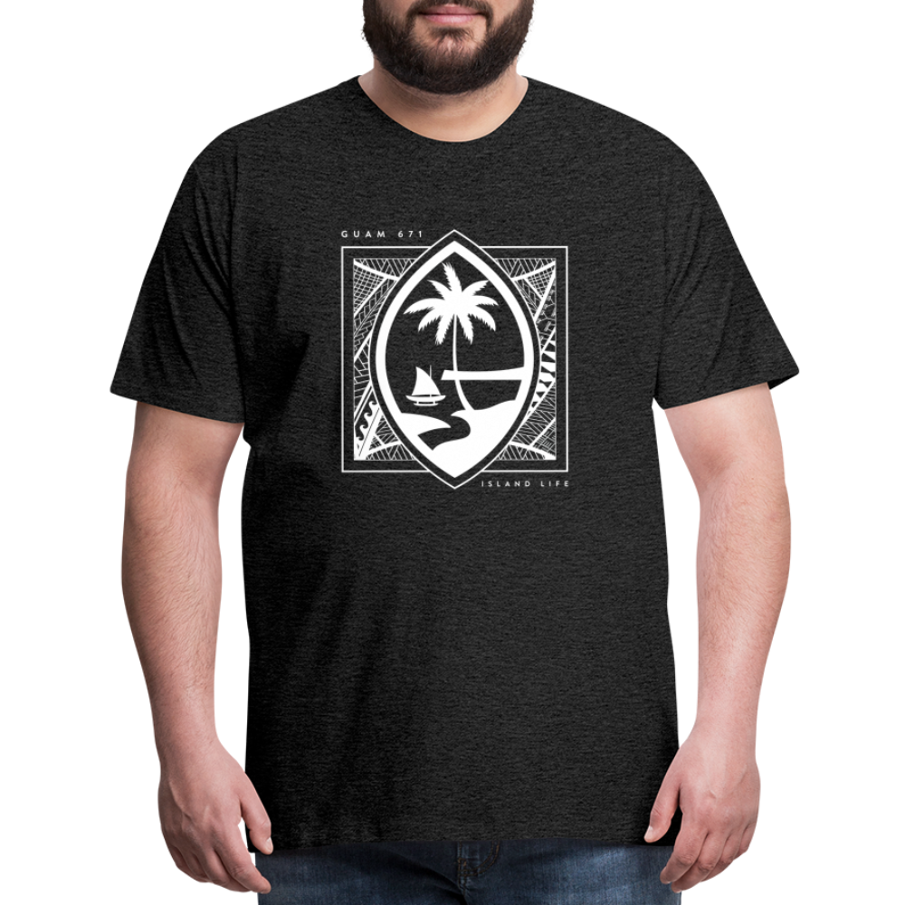 Guahan Tribal Seal Men's Premium T-Shirt - charcoal grey