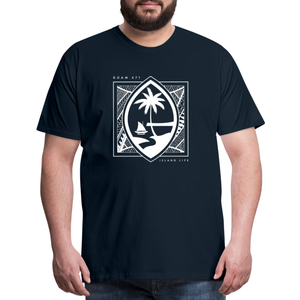 Guahan Tribal Seal Men's Premium T-Shirt - deep navy