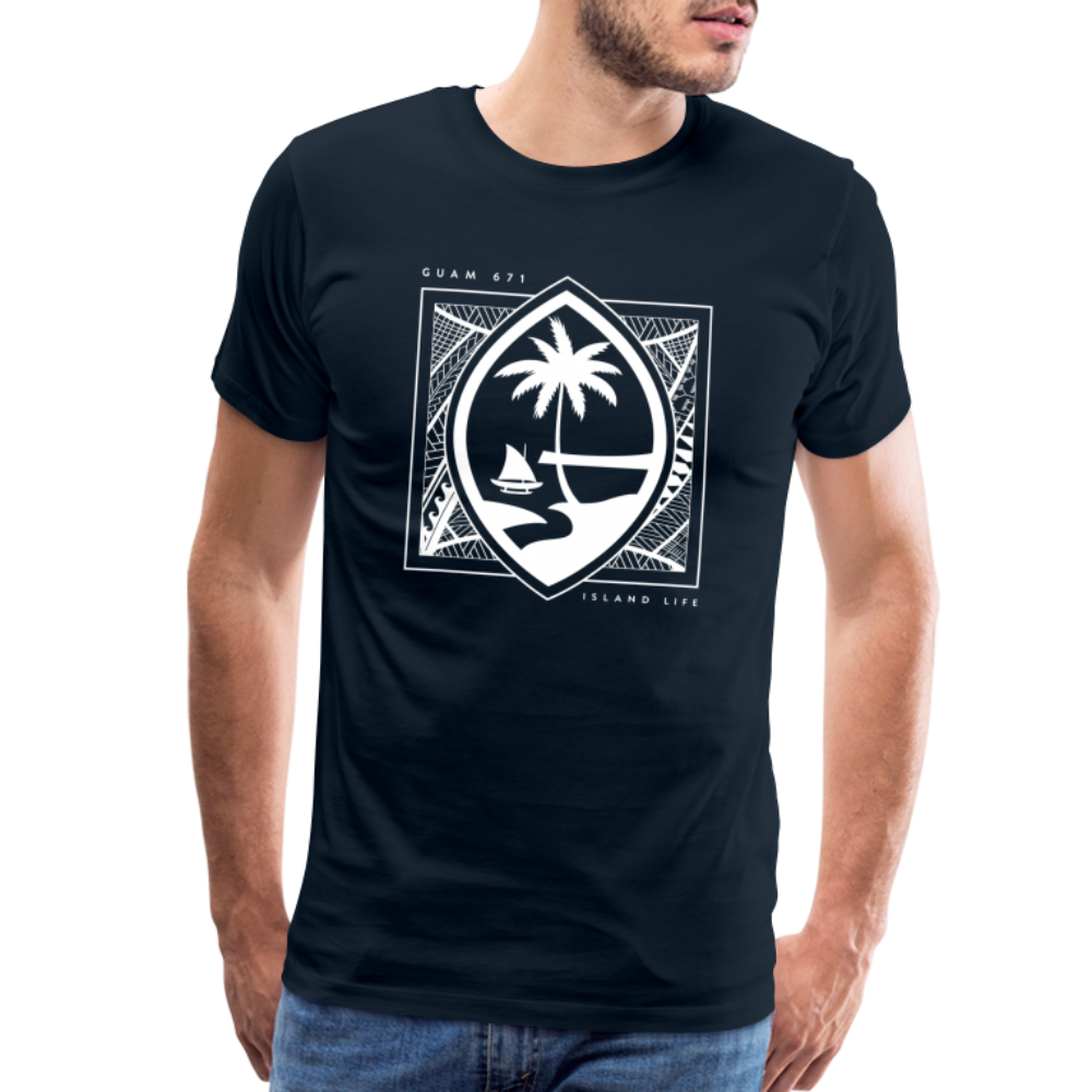 Guahan Tribal Seal Men's Premium T-Shirt - deep navy