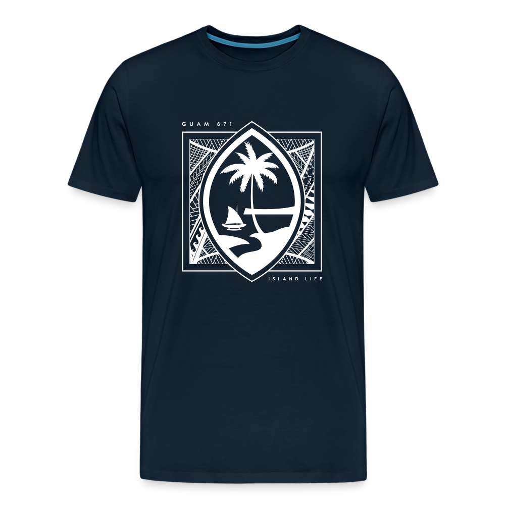 Guahan Tribal Seal Men's Premium T-Shirt - deep navy