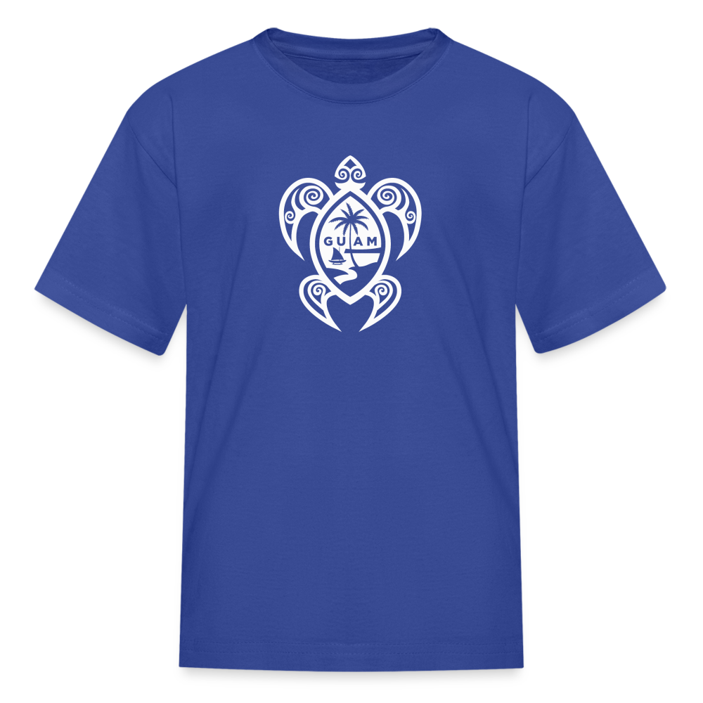 Guam Tribal Turtle Youth Kids' T-Shirt - royal blue