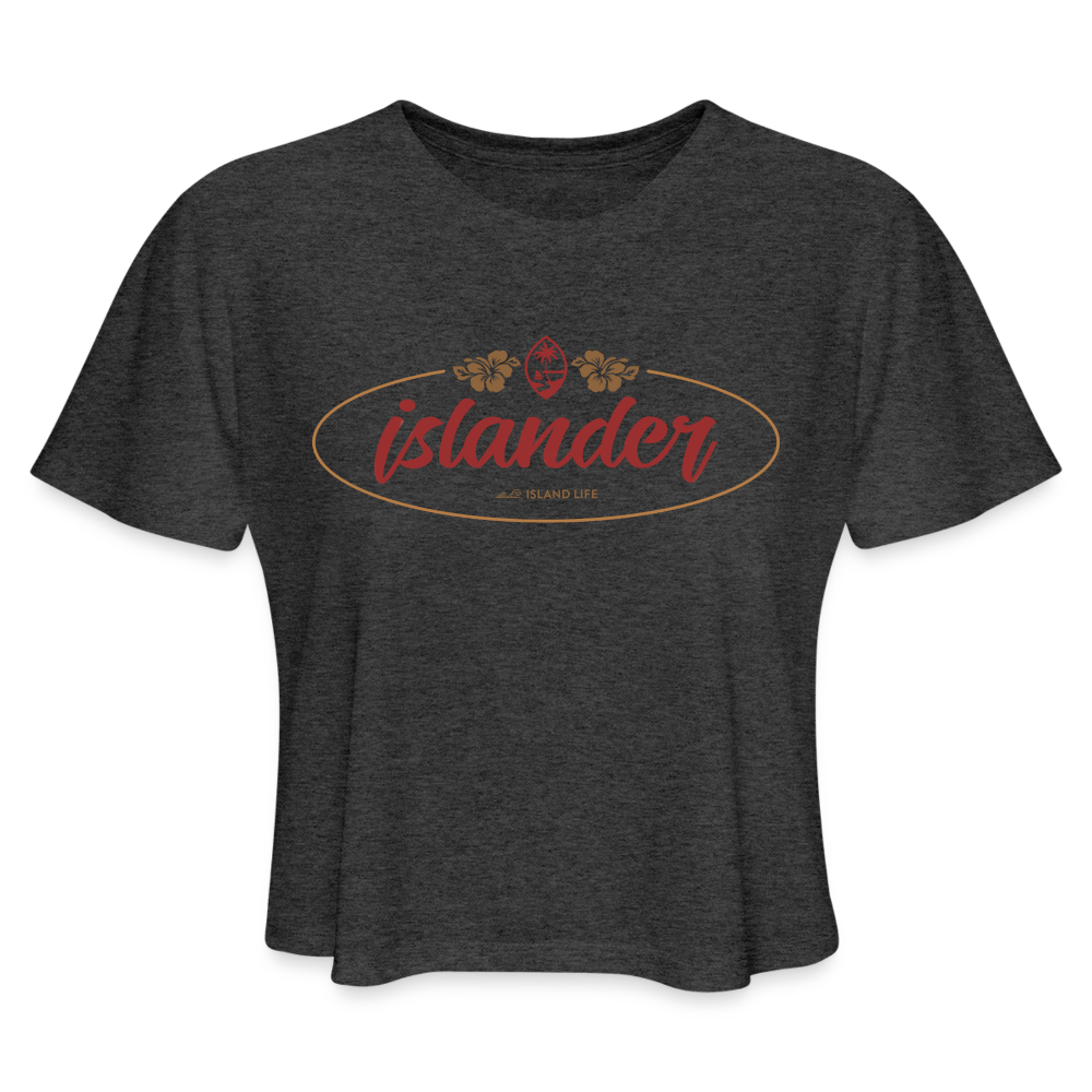 Islander Guam Women's Cropped T-Shirt - deep heather