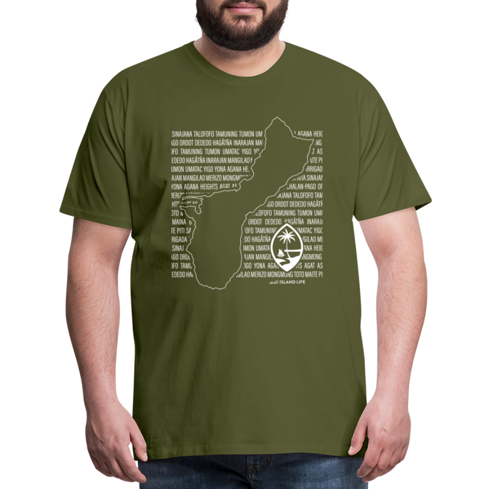 Guam Villages Men's Premium T-Shirt - olive green
