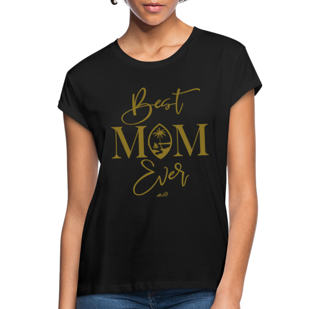 Best Mom Ever Script Women's Relaxed Fit T-Shirt - black
