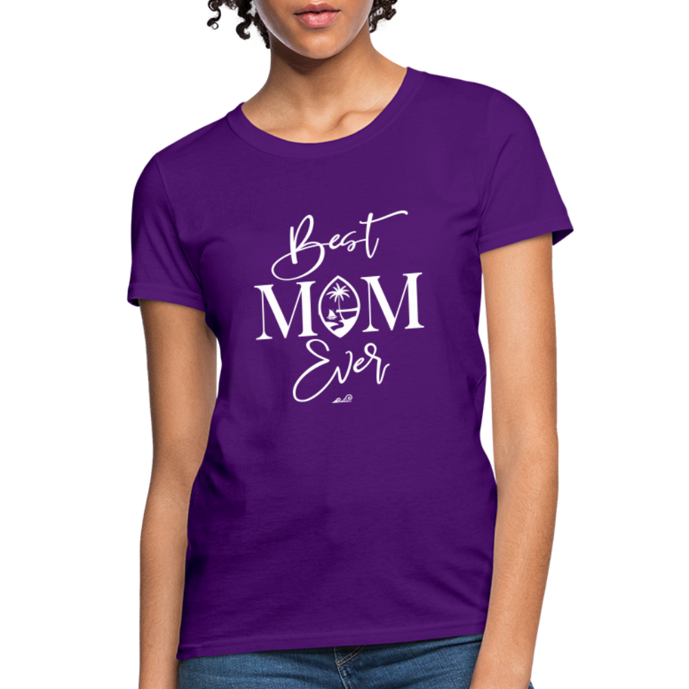 Best Mom Ever Guam Script Women's T-Shirt - purple