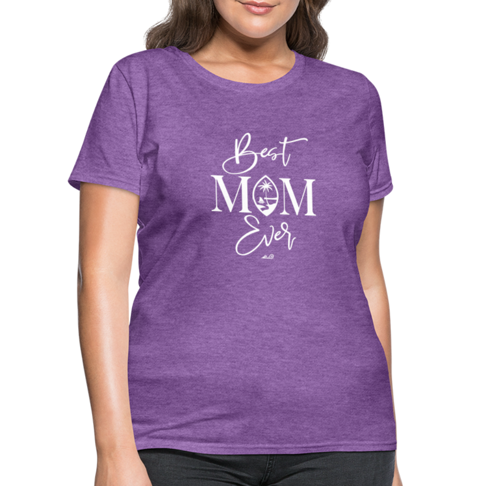 Best Mom Ever Guam Script Women's T-Shirt - purple heather
