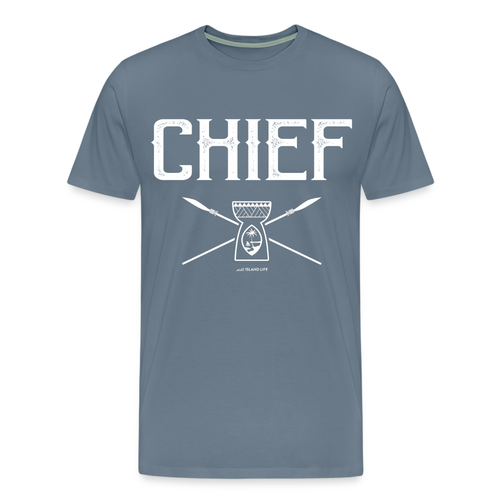 Chief Chamorro Guam Men's Premium T-Shirt - steel blue