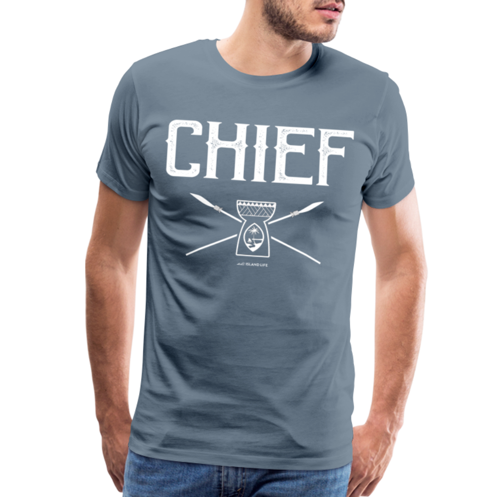 Chief Chamorro Guam Men's Premium T-Shirt - steel blue