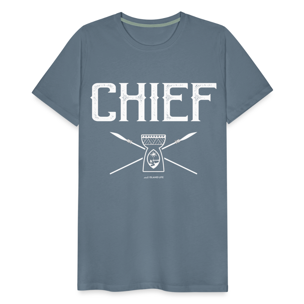 Chief Chamorro Guam Men's Premium T-Shirt - steel blue
