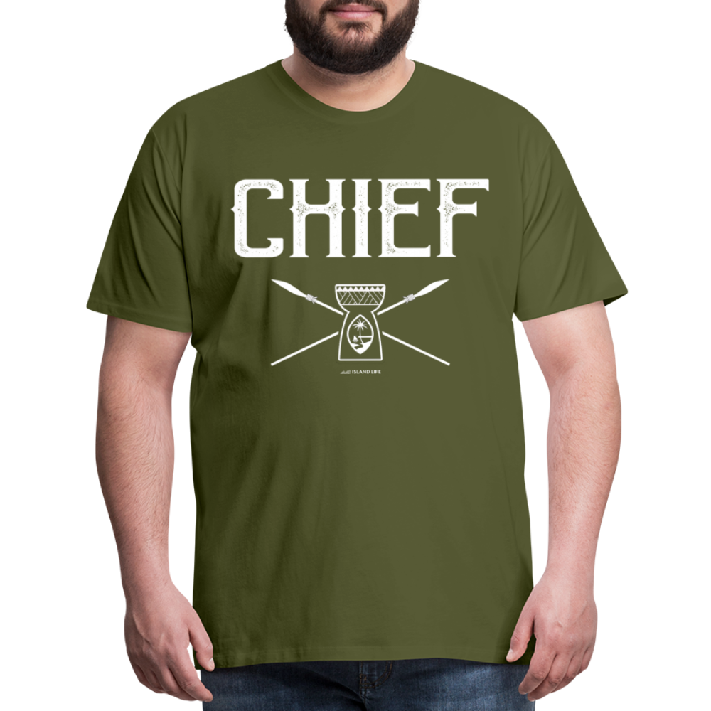 Chief Chamorro Guam Men's Premium T-Shirt - olive green