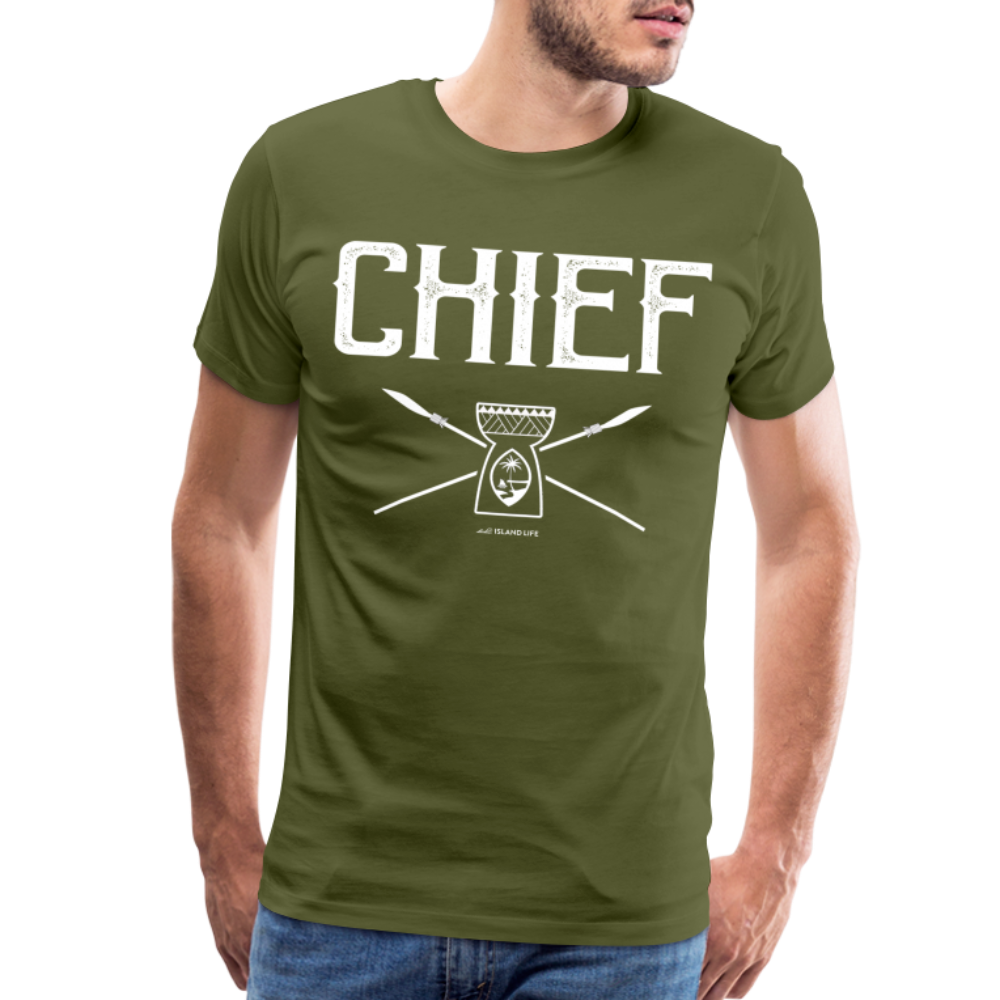 Chief Chamorro Guam Men's Premium T-Shirt - olive green