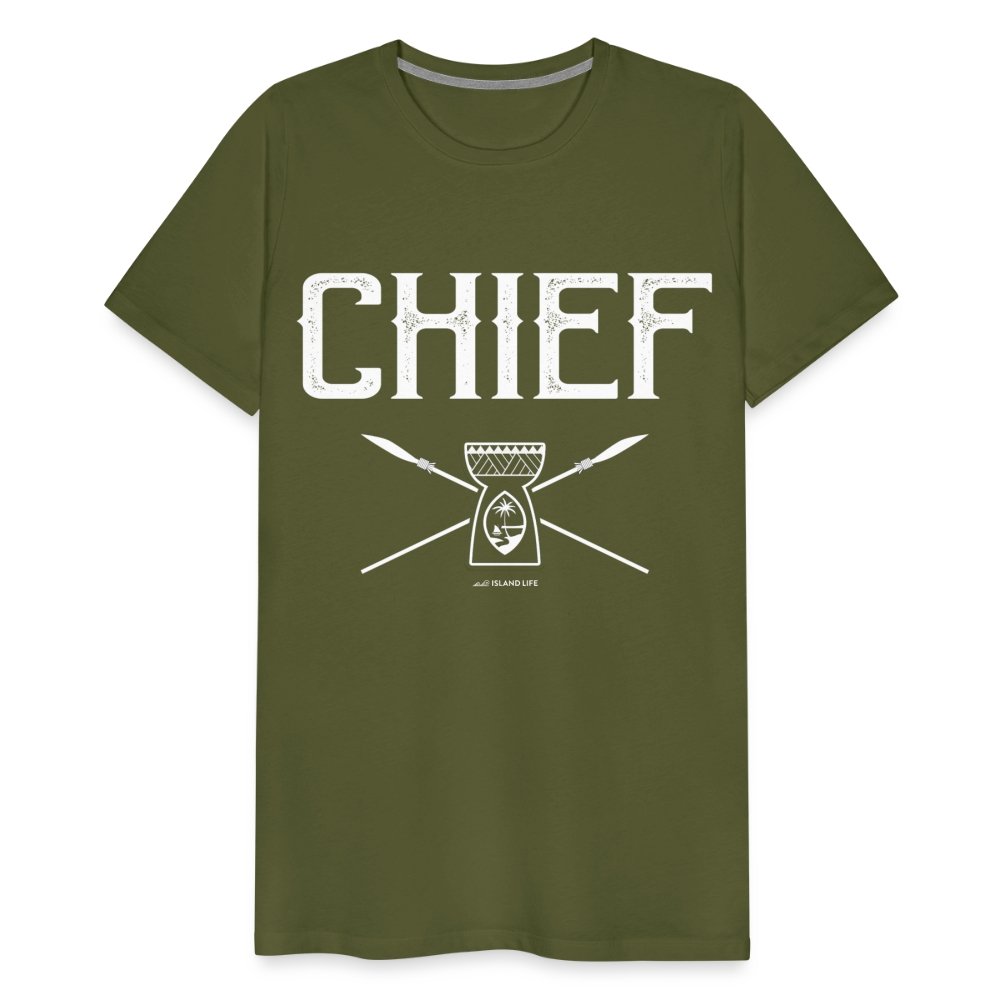 Chief Chamorro Guam Men's Premium T-Shirt - olive green