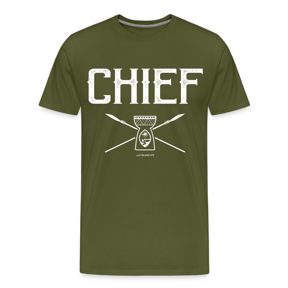 Chief Chamorro Guam Men's Premium T-Shirt - olive green