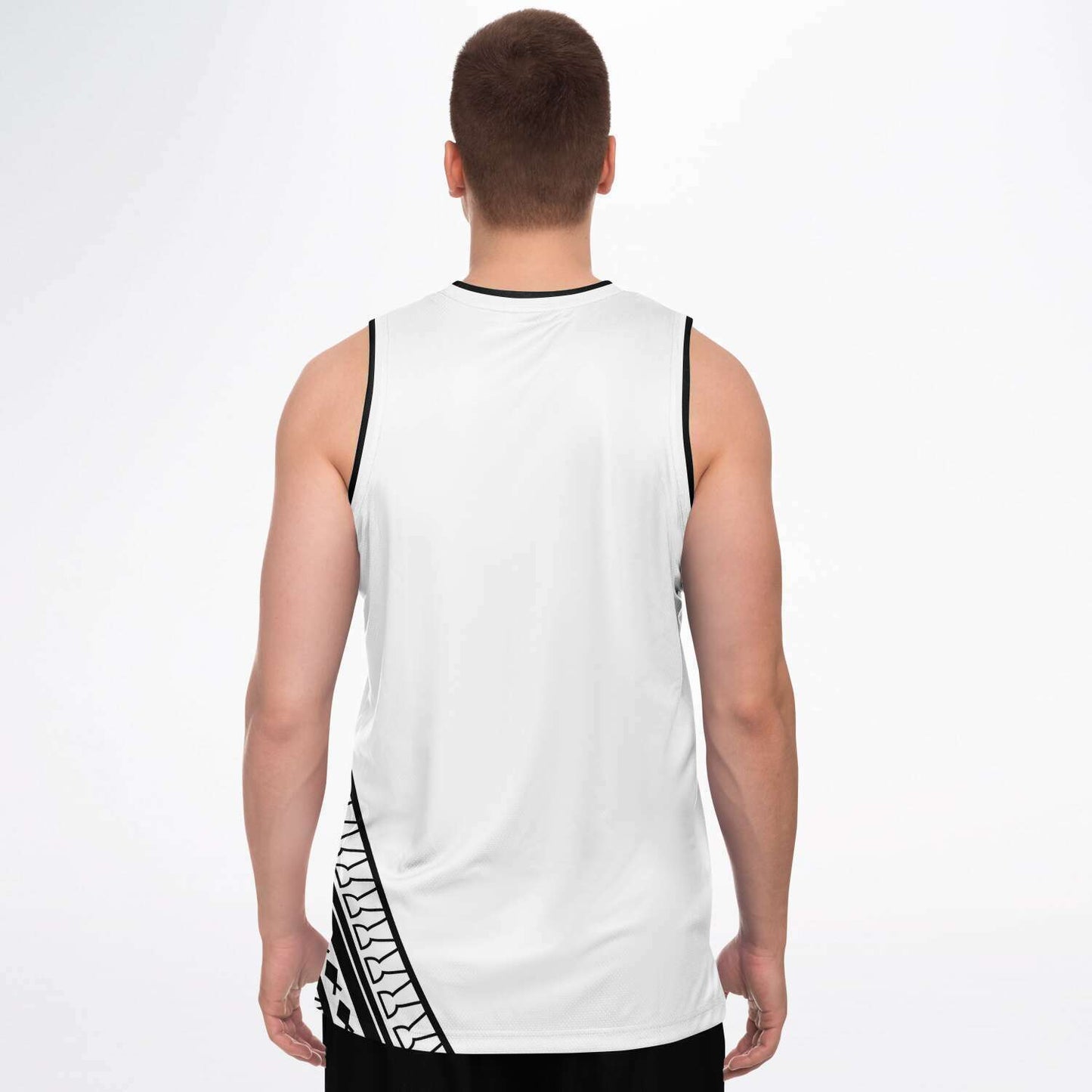 Guam Seal Tribal White Basketball Jersey