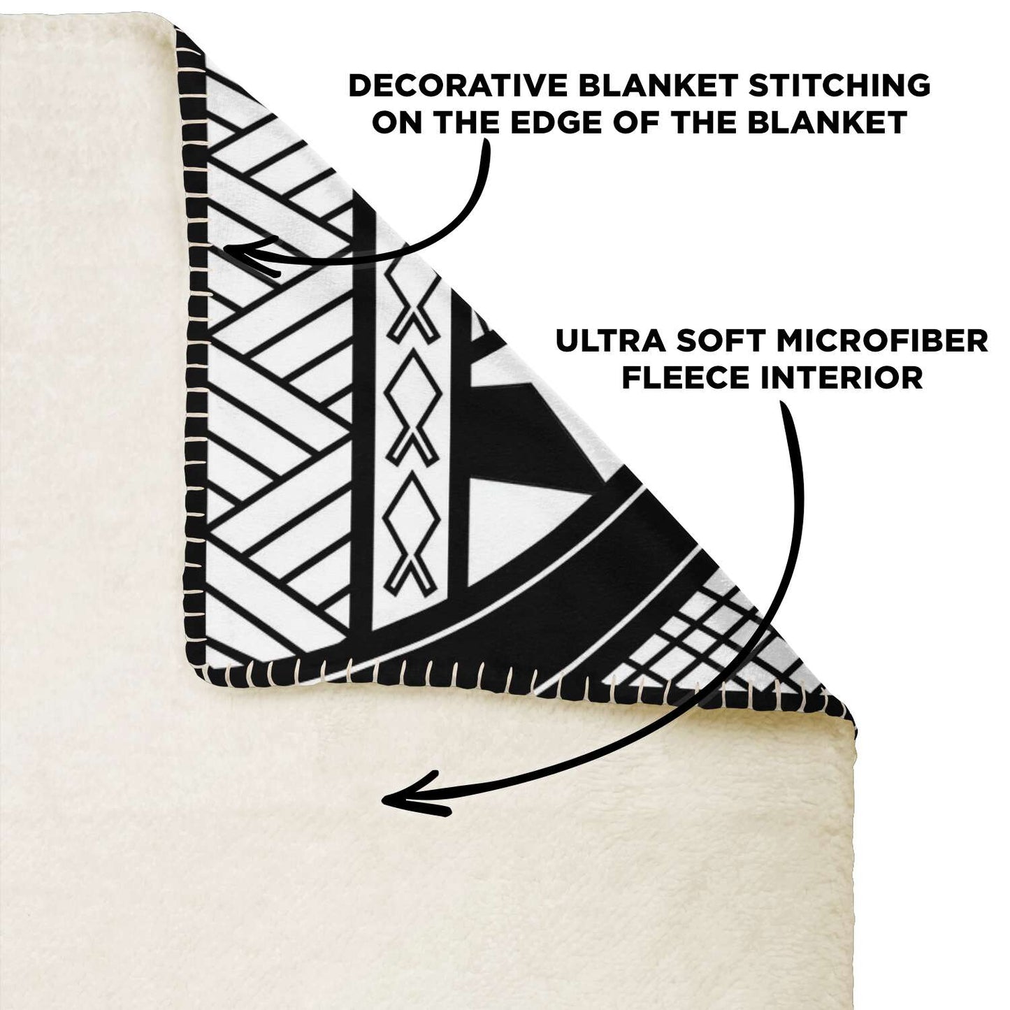 Guahan Modern Tribal Microfleece Blanket