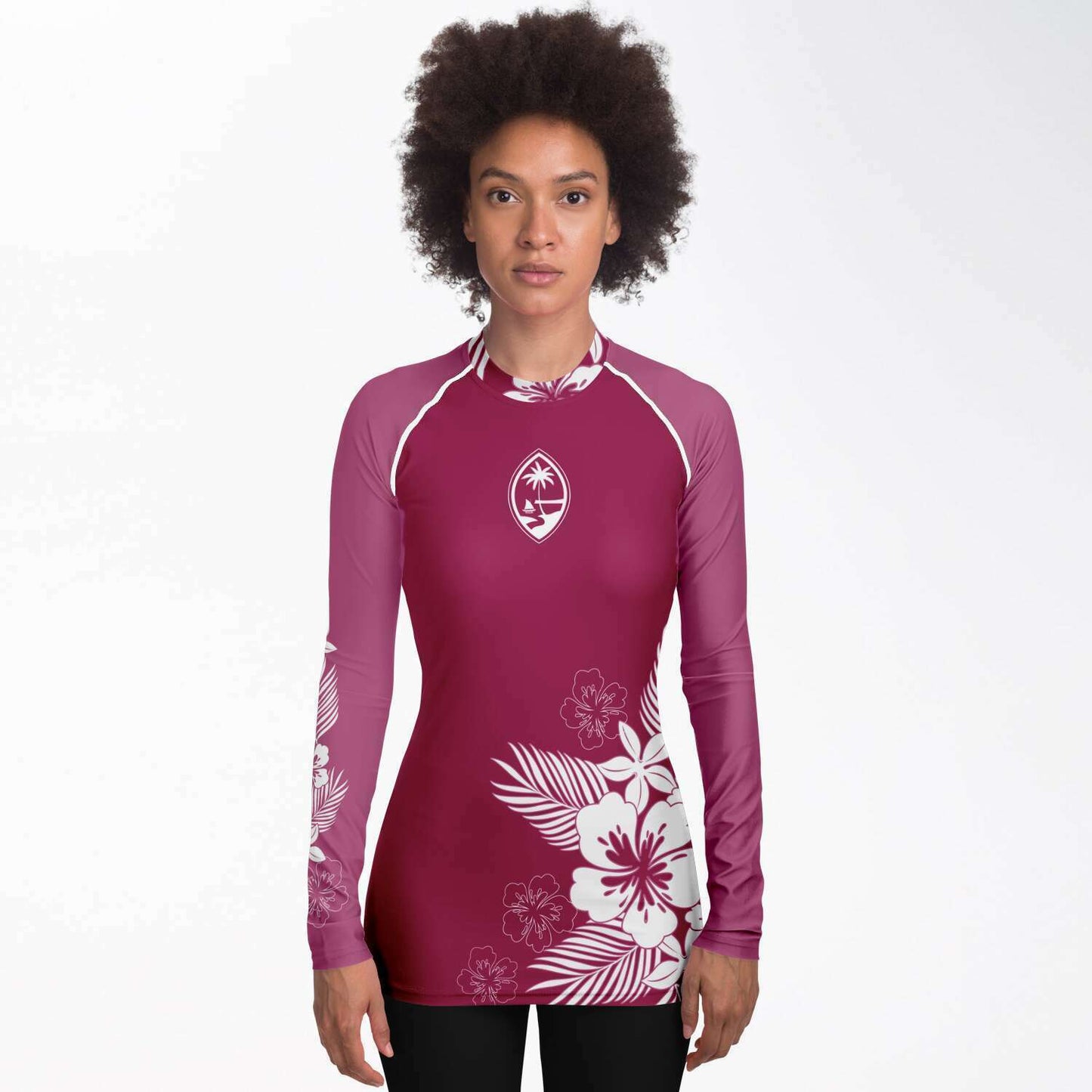 Guam Fuchsia Tropical Women's Rashguard