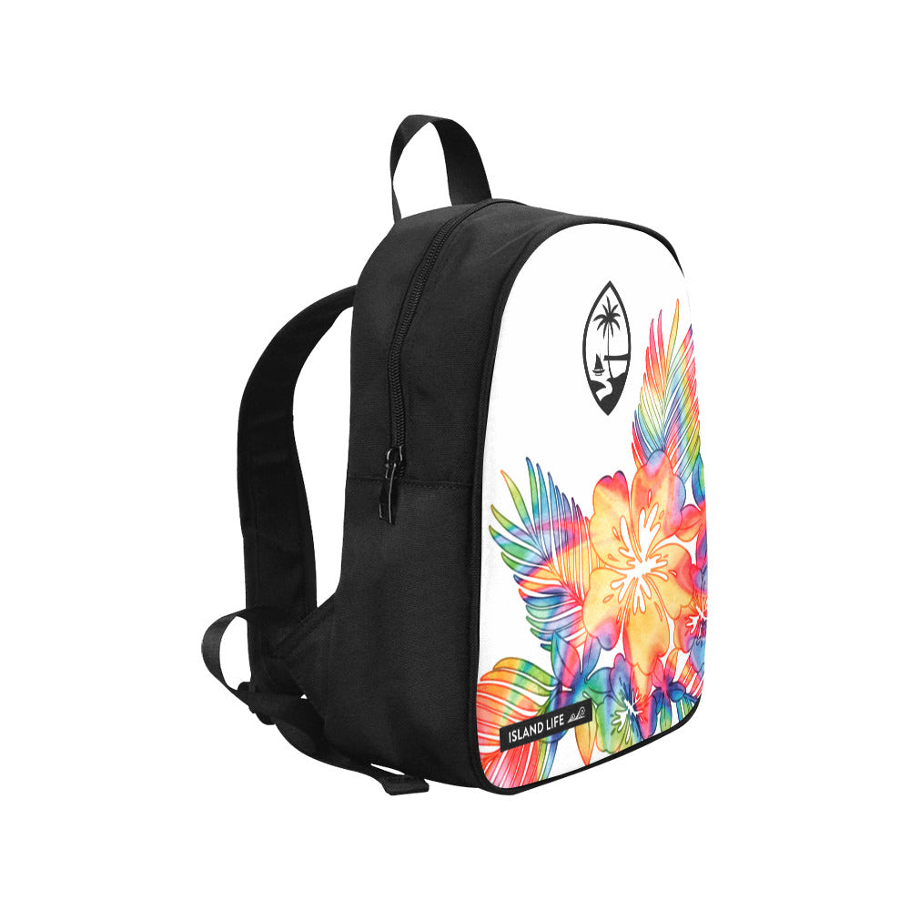 Guam Tropical Hibiscus Tie Dye Preschool Backpack
