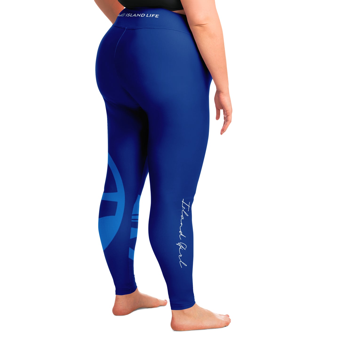 Guam Seal Island Girl Blue Curvy Leggings