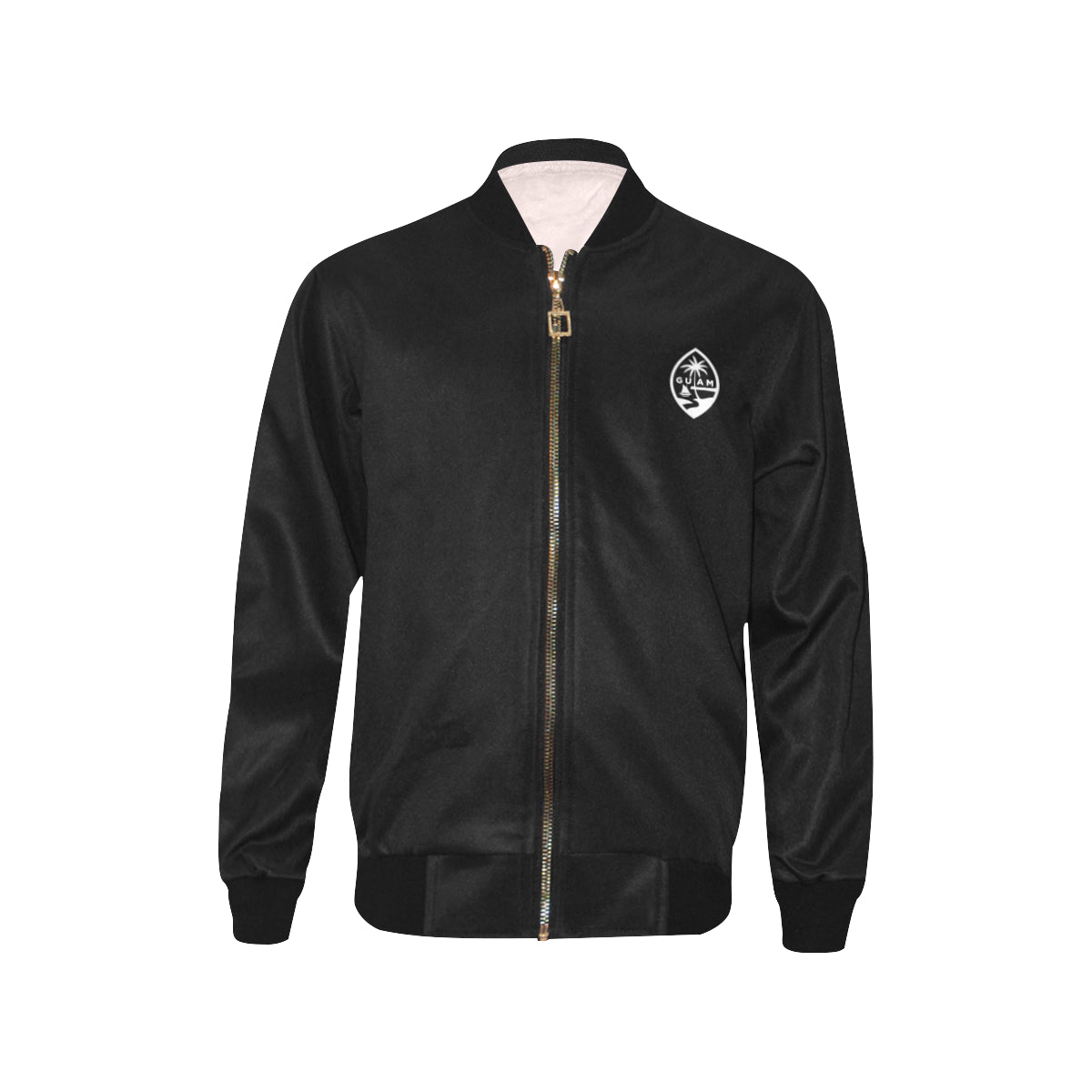 Kids Guam Map Black Bomber Jacket