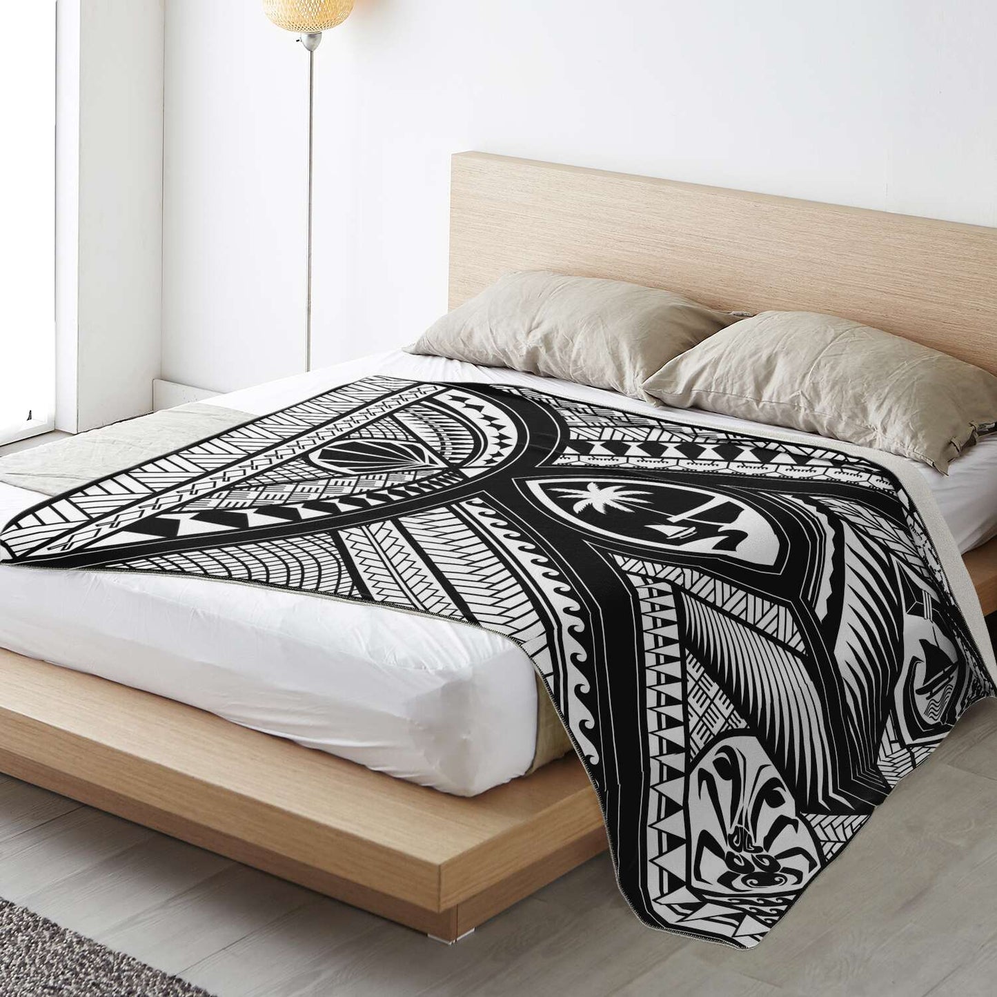 Guahan Modern Tribal Microfleece Blanket