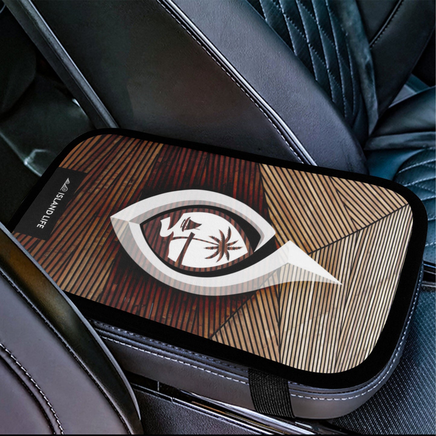 Guam Tribal Hook Car Armrest Cover