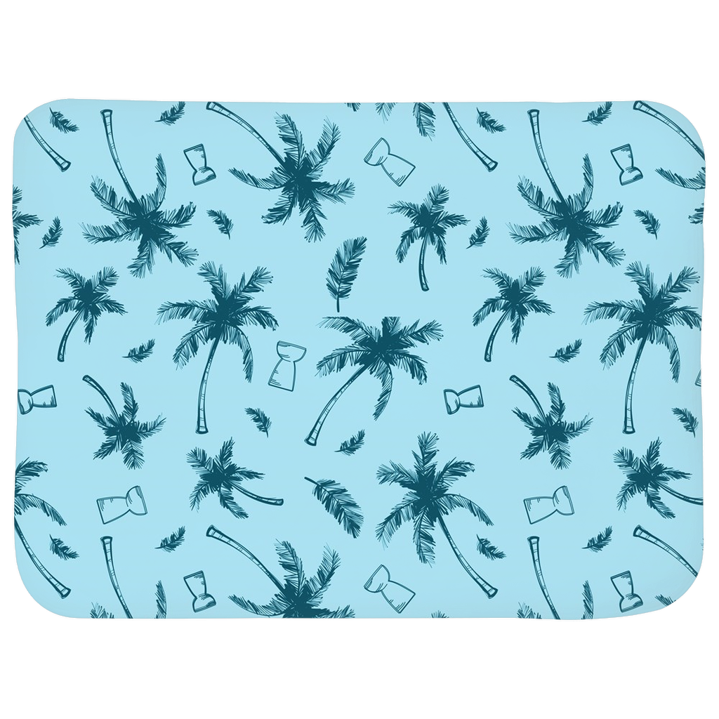 Latte Stone Coconut Trees Sherpa Baby Blanket