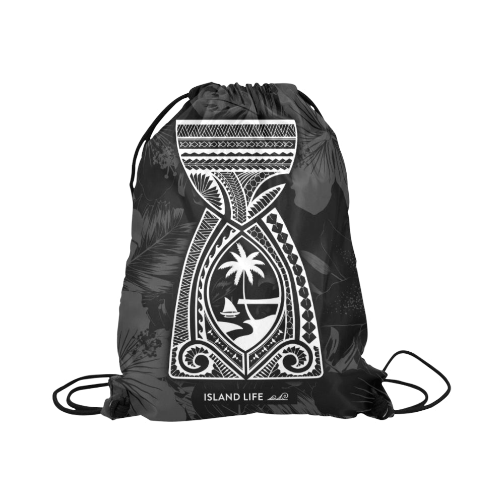 Latte Stone Tribal Large Drawstring Bag