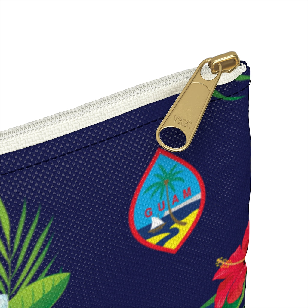 Guam Flag Flowers Accessories Carry All Pouch