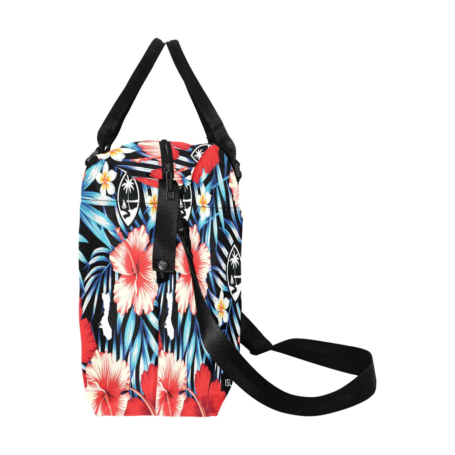 Guam Tropical Floral Large Travel Duffel Bag