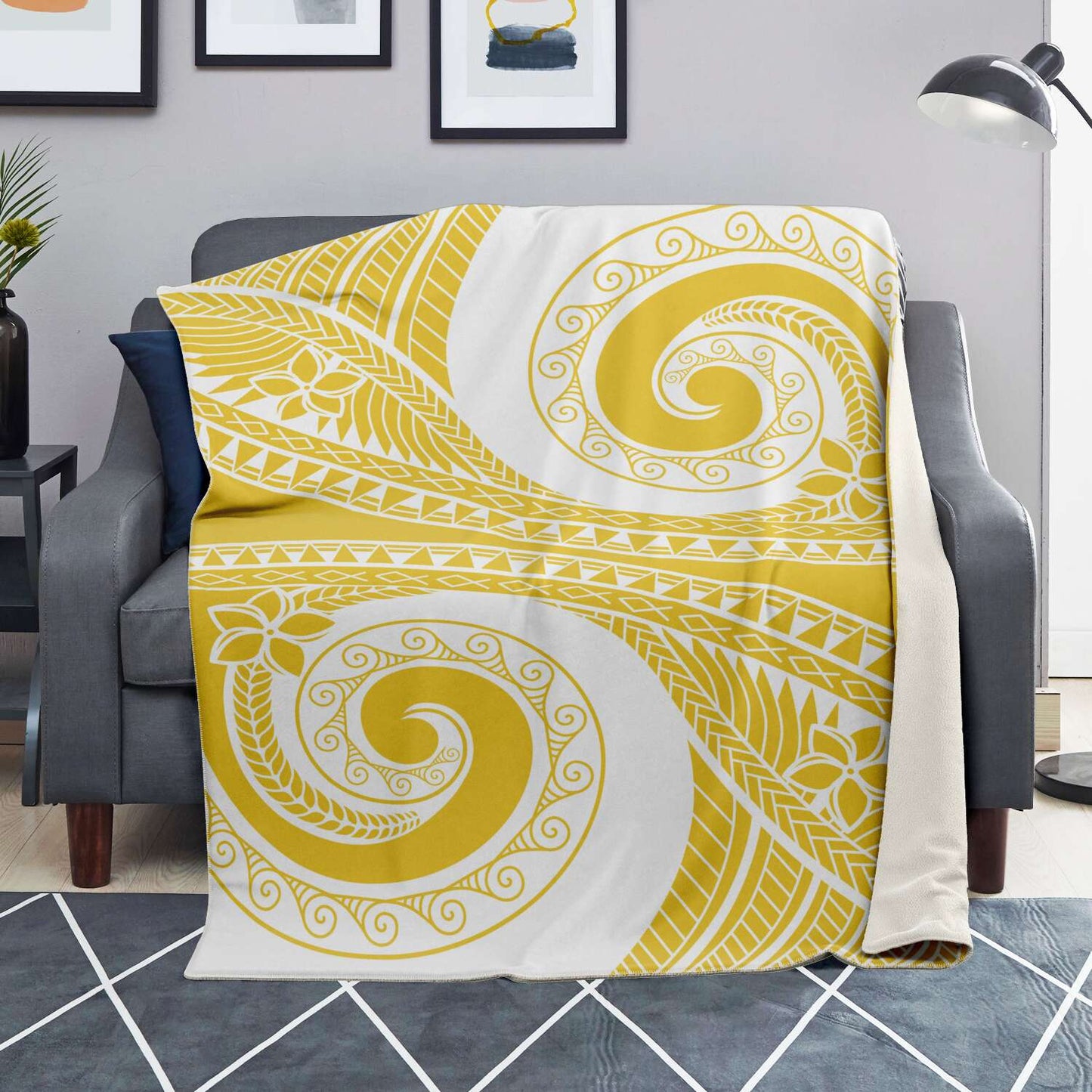 Tribal Gold Microfleece Blanket