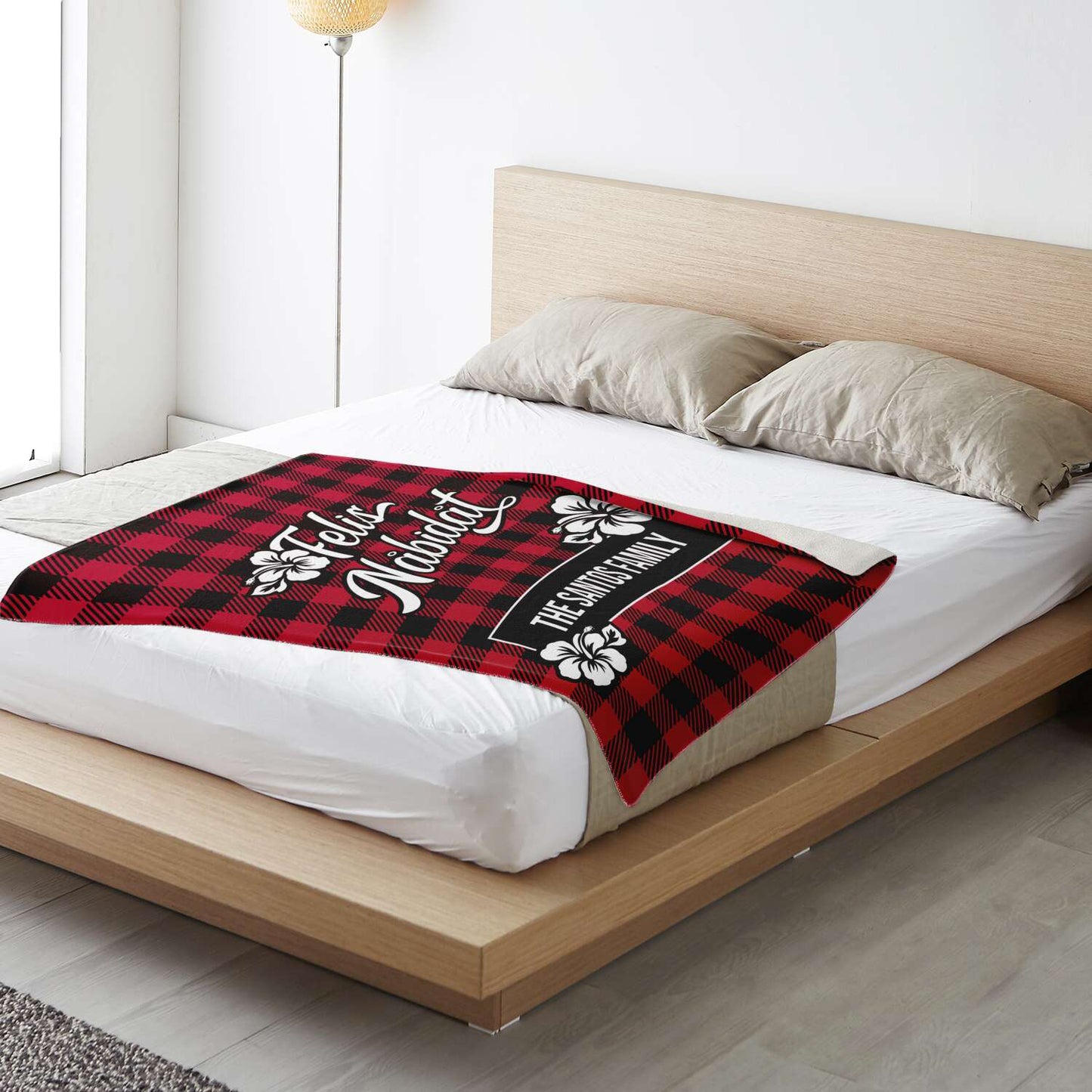 Felis Nabidat Christmas Guam CNMI Microfleece Blanket with Personalization