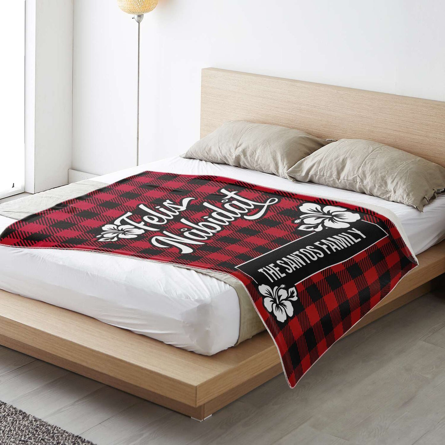 Felis Nabidat Christmas Guam CNMI Microfleece Blanket with Personalization