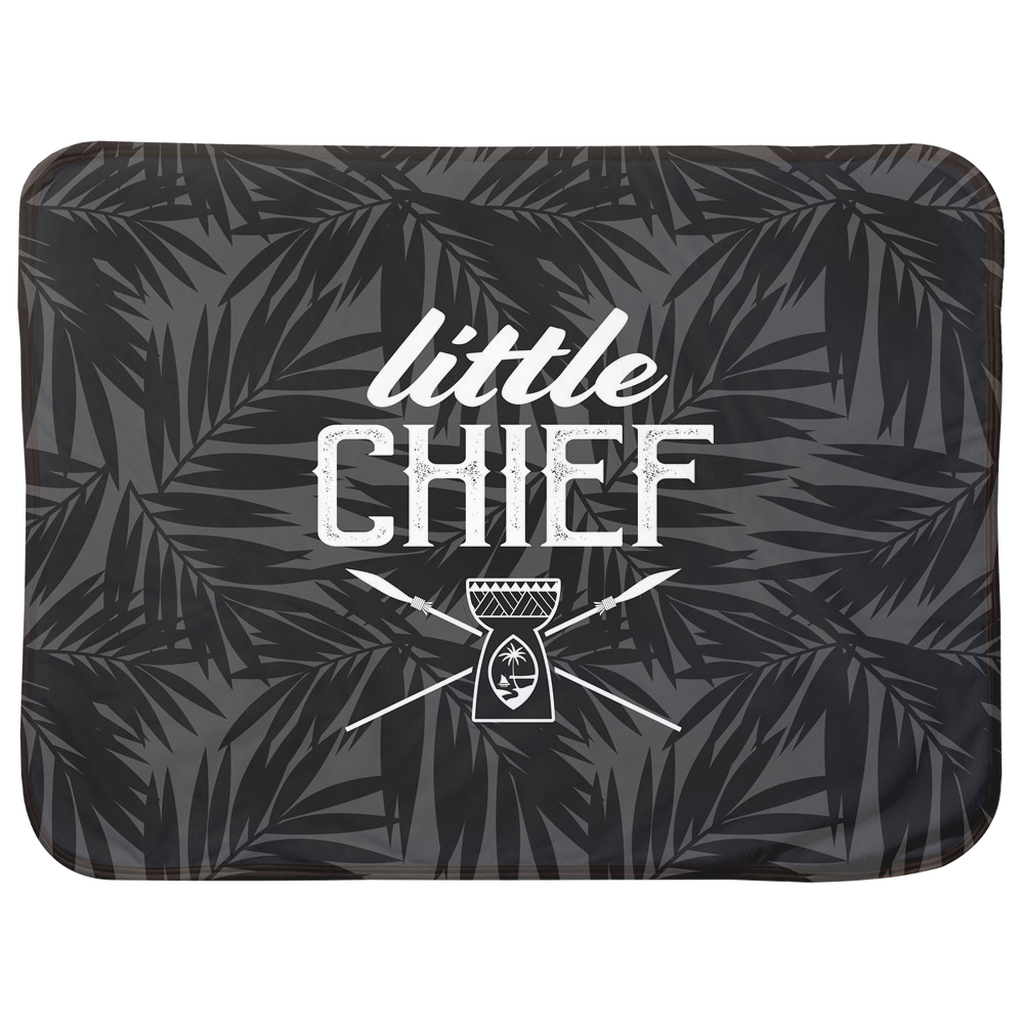 Little Chief Guam Gray Baby Sherpa Blanket