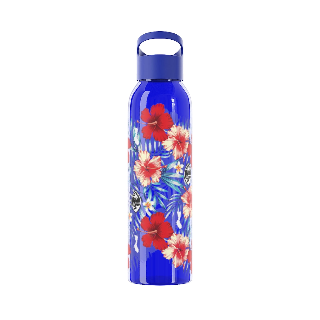 Guam Tropical Floral Sky Water Bottle