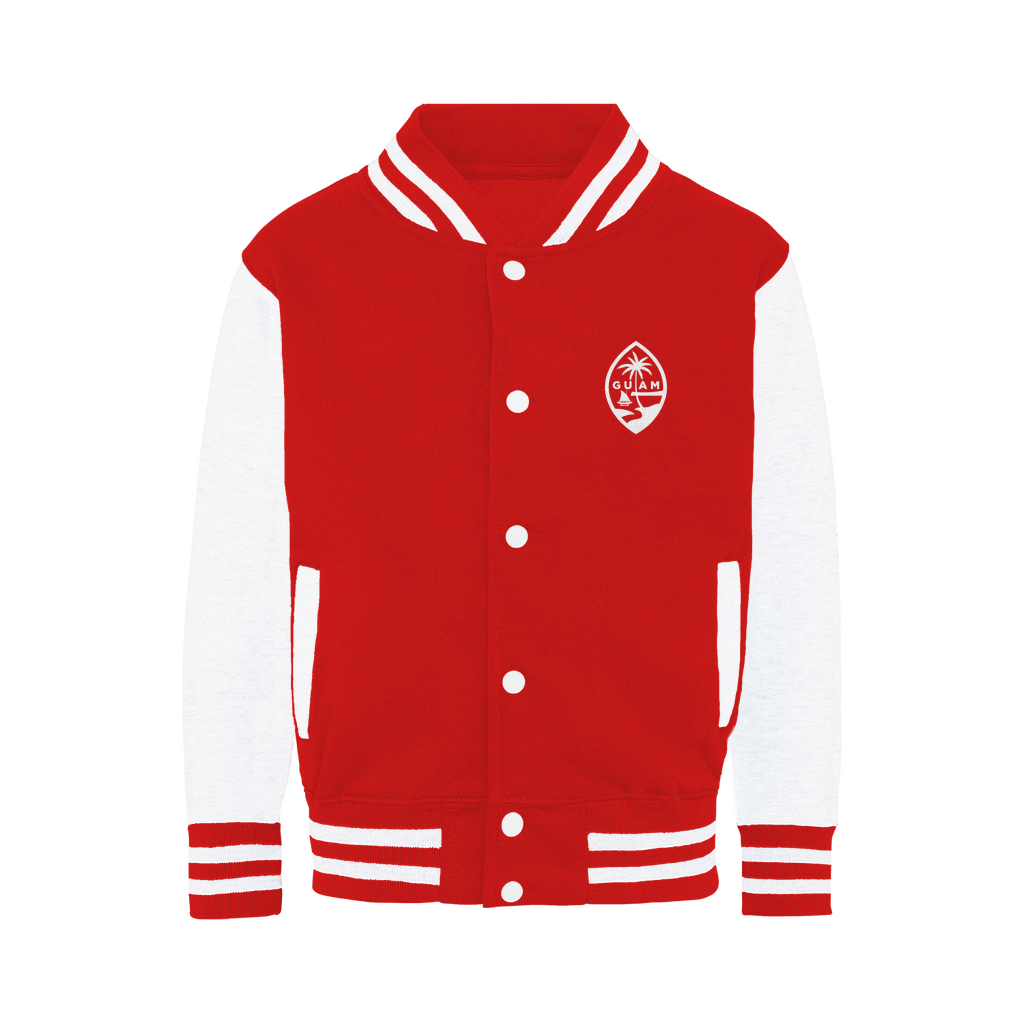 Guam Seal 671 Text Varsity Jacket