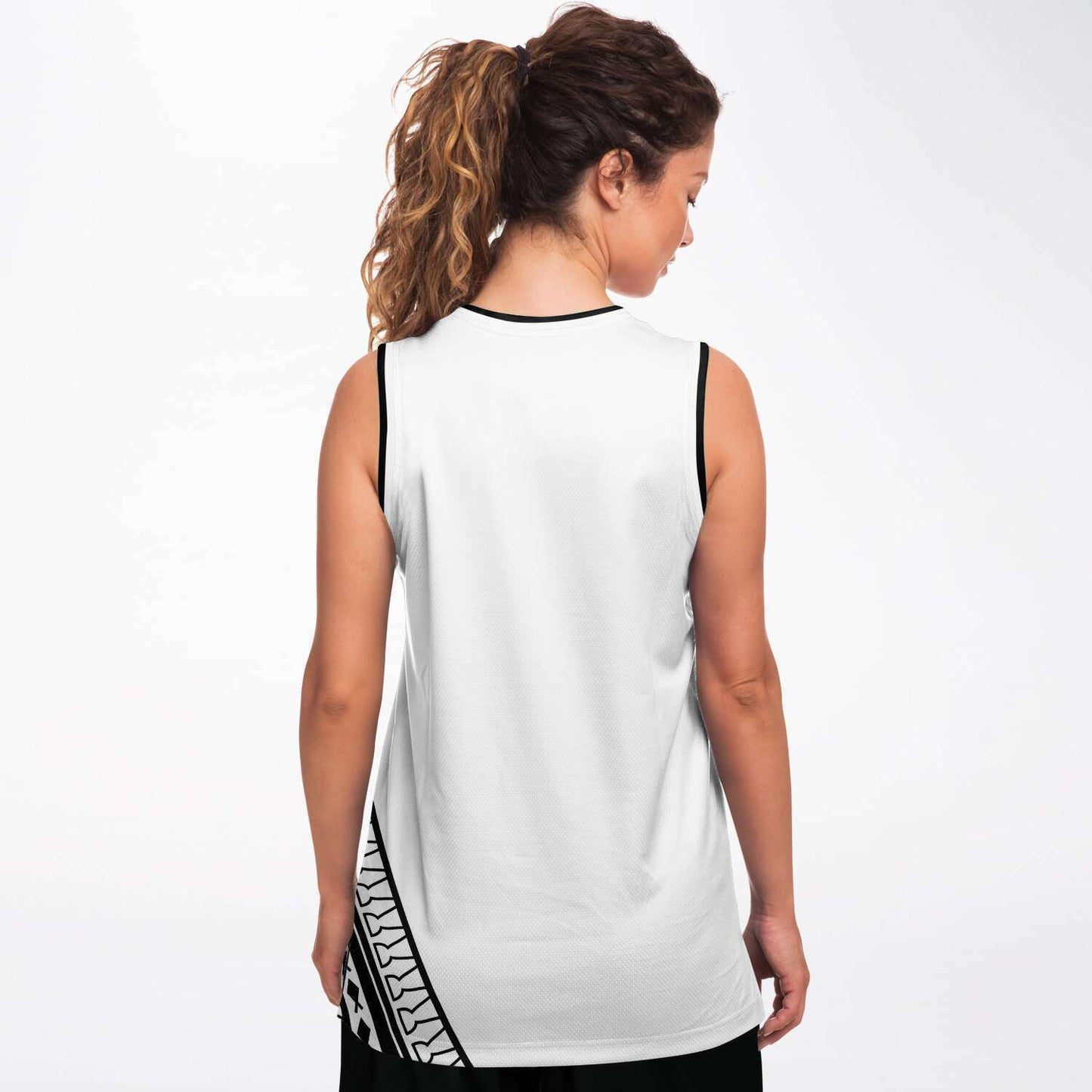 Guam Seal Tribal White Basketball Jersey