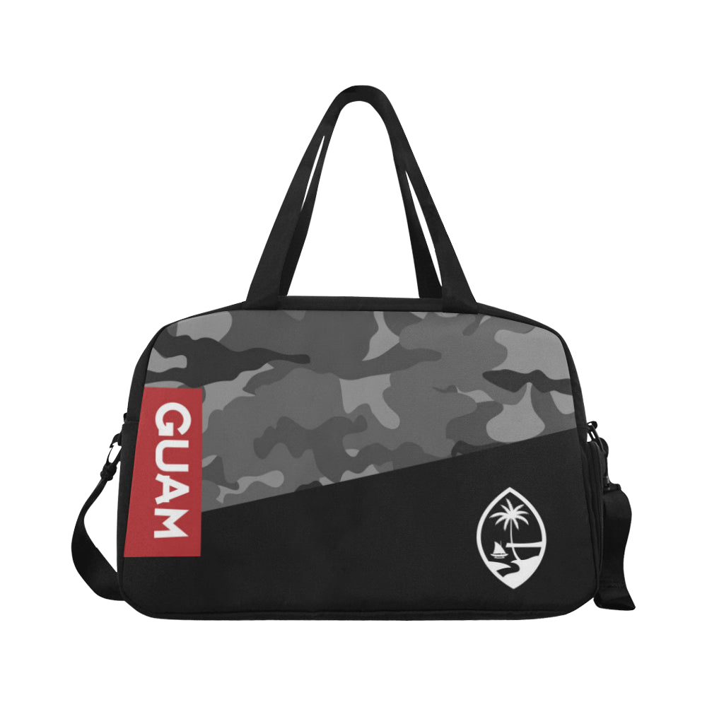 Guam Halftone Gray Camo Fitness Gym Bag