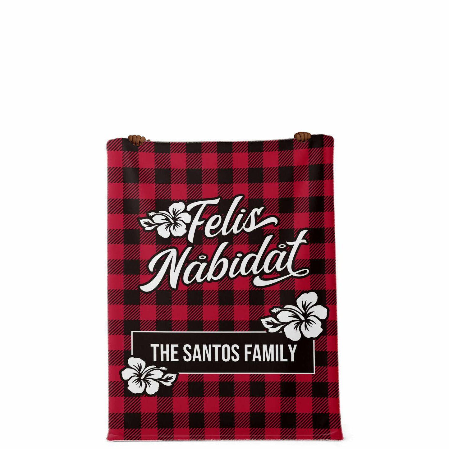 Felis Nabidat Christmas Guam CNMI Microfleece Blanket with Personalization