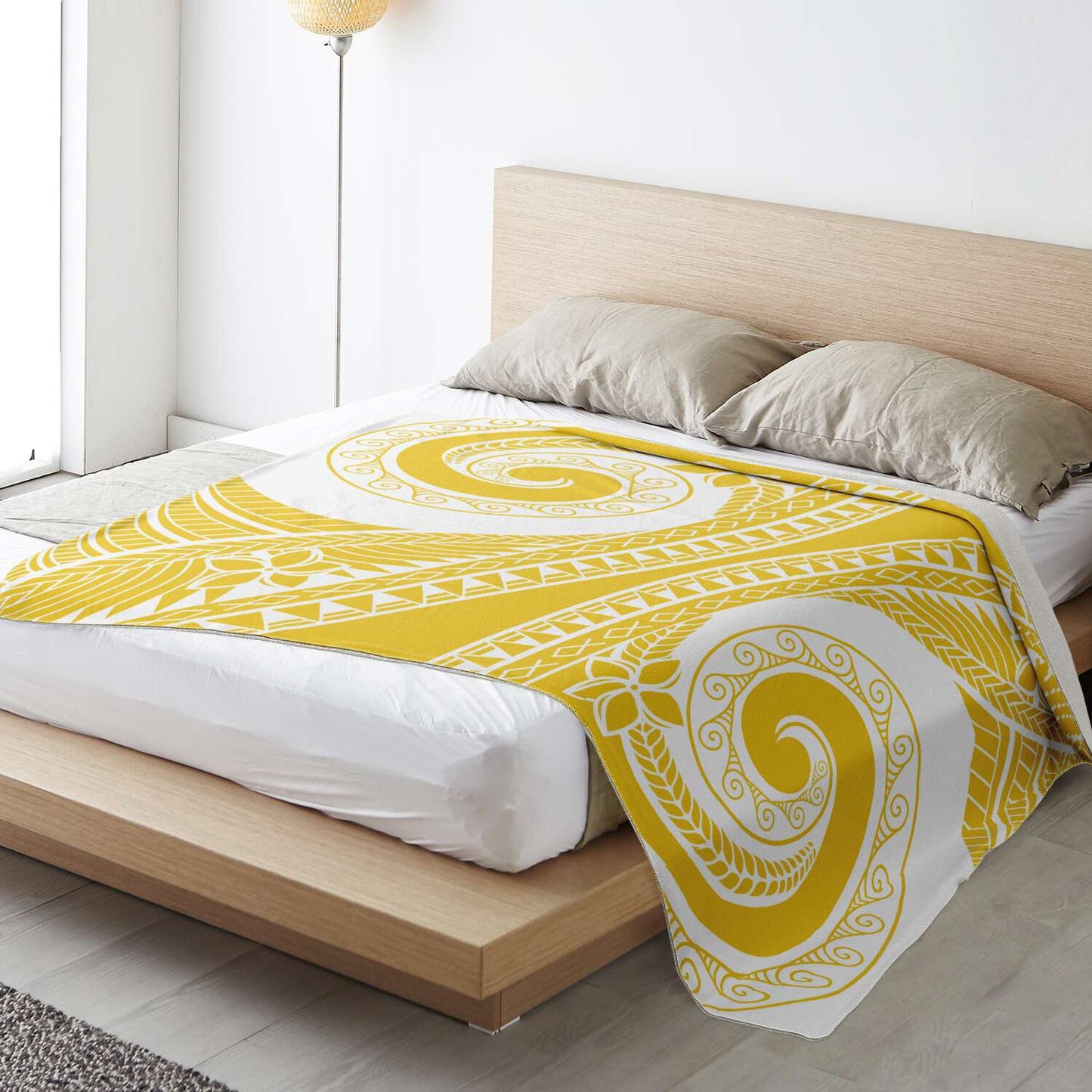 Tribal Gold Microfleece Blanket
