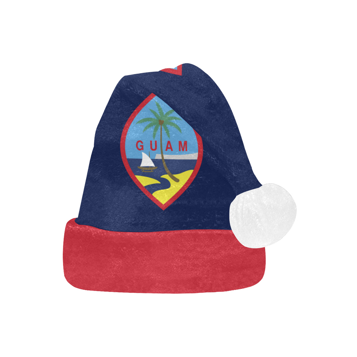 Guam Flag Christmas Santa Hat
